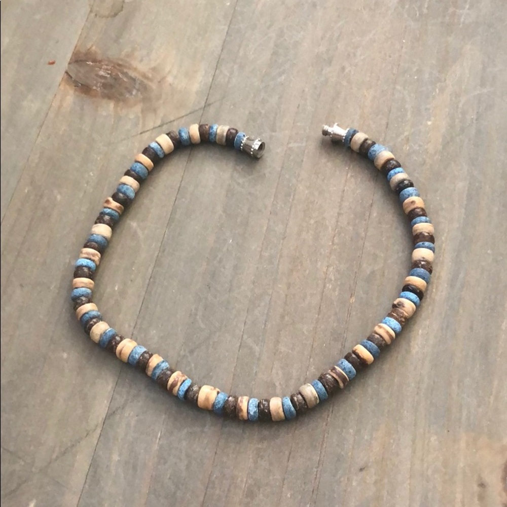 🔴 Wood bead ankle bracelet